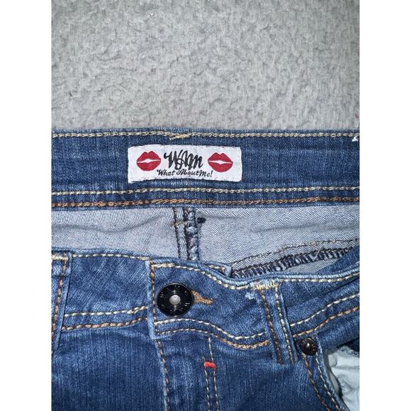 What About Me Jeans Juniors‎ 9/10 Mid Rise Patchwork Denim Pants - Picture 6 of 7